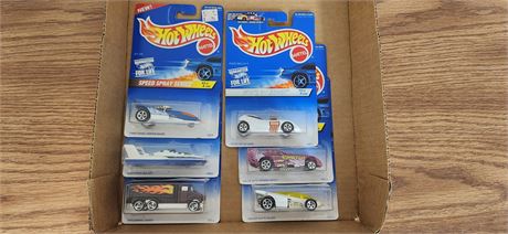 Six vintage hot wheels