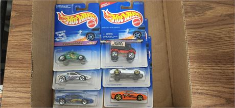 Six vintage hot wheels