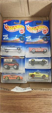 Six vintage hot wheels