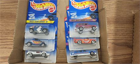 Six vintage hot wheels