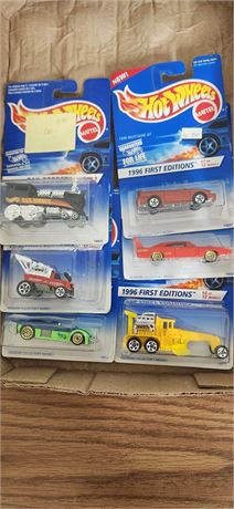 Six vintage hot wheels