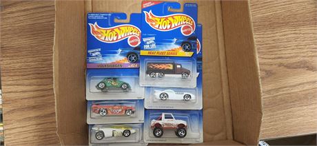 Six vintage hot wheels