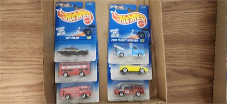 Six vintage hot wheels