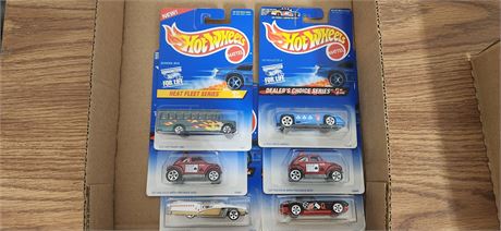Six vintage hot wheels
