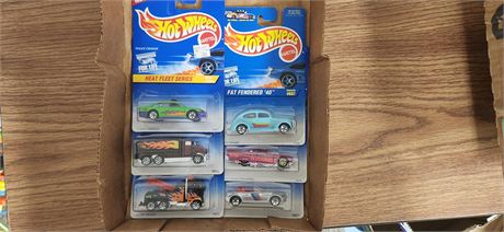 Six vintage hot wheels