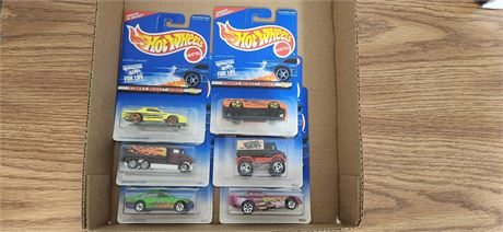 Six vintage hot wheels