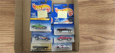 Six vintage hot wheels