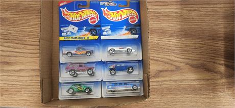 Six vintage hot wheels