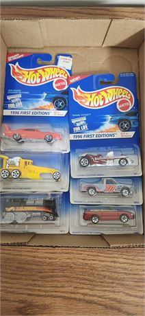 Six vintage hot wheels