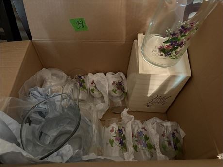 Avon Wild Violets Glassware Collection
