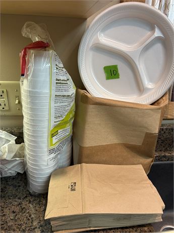 Disposable Plates, Cups and Paper Bags