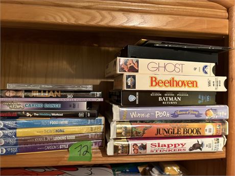 DVDs, VHS tapes
