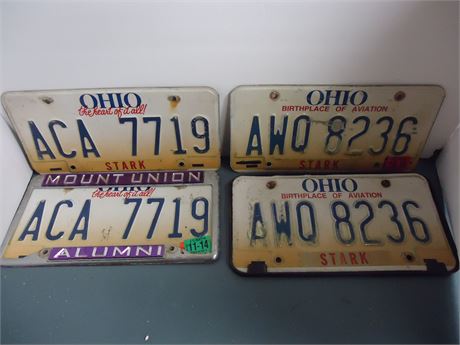 Various License Plates