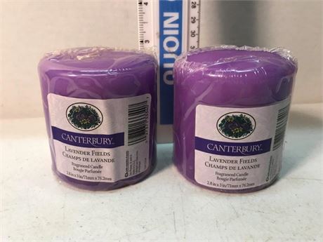 2 New Canterbury Lavender Fields Candles
