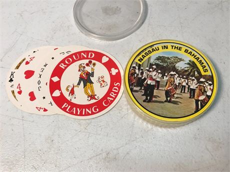 Round Playing Cards Nassau Bahamas
