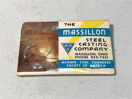 The Massillon Steel Casting Company Matchbook