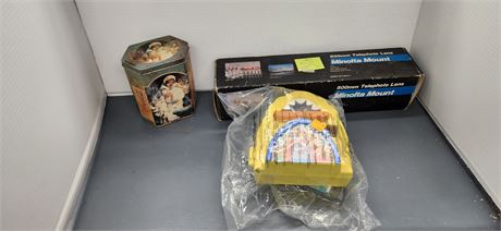 Minolta 500MM Telephoto Lens & Misc. Items