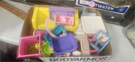 Lot of doll furniture