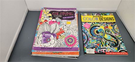 Lot Of Adult Coloring Books