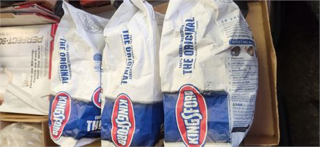 3 small bags of charcoal