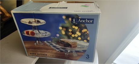Anchor Park Avenue 3 pc. Tiered Platter Set