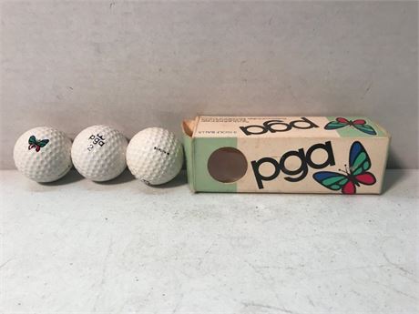 Vintage PGA 2 Butterfly Surlyn Golf Ball Sleeve