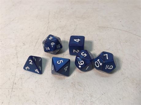 Blue Multi-Sided Dice