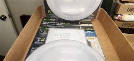 Ecolight LED Closet Tap Light With Removable Remote