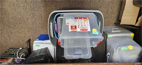 Lot Of Various Size Storage Totes. NO LIDS