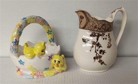 Pitcher & Cottontale Collection Easter Basket Statue