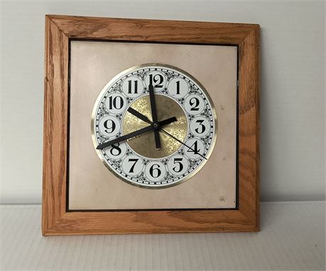 Wood Framed Wall Clock