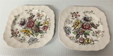 2 Sheraton Square Salad Plates