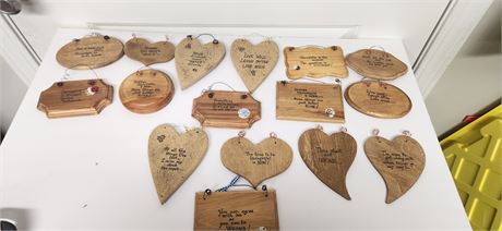 Various Small Wood Signs