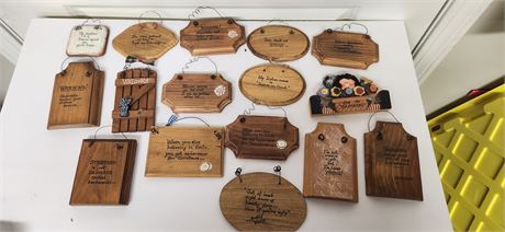 Various Wood Signs