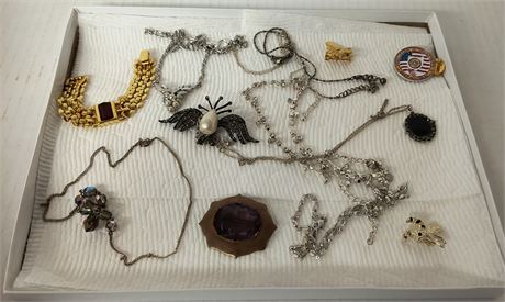 Tray Of Costume Jewelry