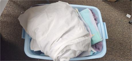 Tote full of linens