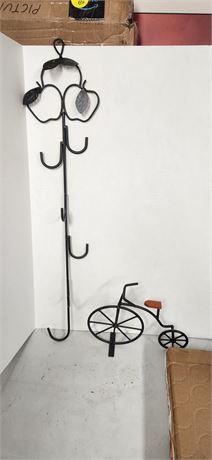 Decorative Metal Bicycle & Wall Hanger
