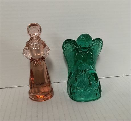 Dagenhart Colonial Priscilla Woman Girl & Boyd Angel Figure
