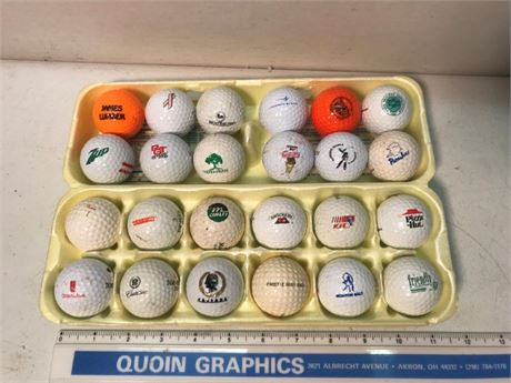 2 Dozen Advertisement Golf Balls