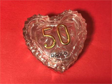 W. Germany Geniune Lead Crystal Ensco 50th Anniversary Keepsake Box