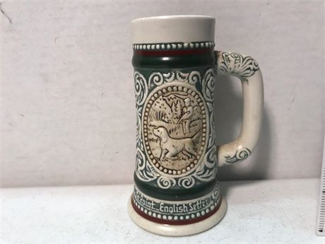 1983 Avon Fishing Trout & English Setter Miniature Stein mug