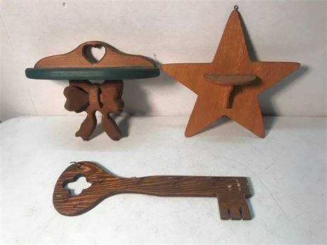 Wooden Wall Hangers/Shelves