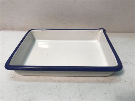Vintage Porcelain Enamel Photo Developing Tray