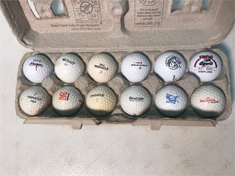 Dozen Advertisement Golf Balls