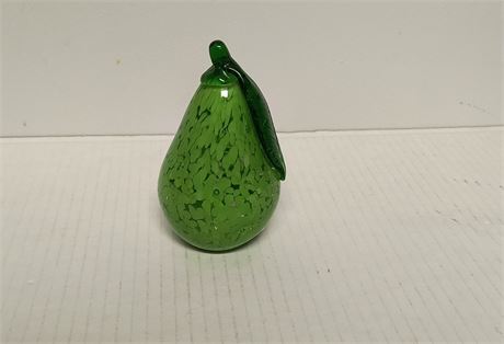 Art  Glass Green Pear