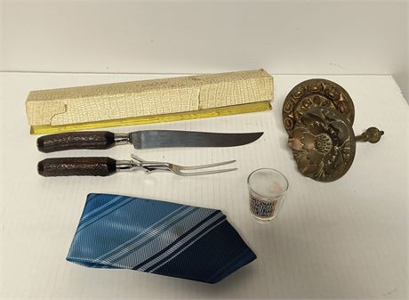 Super Dexter Carving Knife & Fork Set & Case Tested Empty Box & Misc. Items