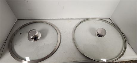 2 Kitchen Pan Glass Lids