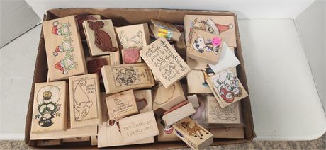 Lot Of Wood Craft Stamps