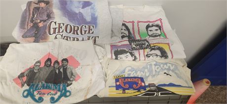 Vintage Concert Tee Shirts, Size XL & Large