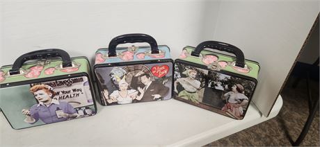3 I Love Lucy Small Metal Tin Boxes